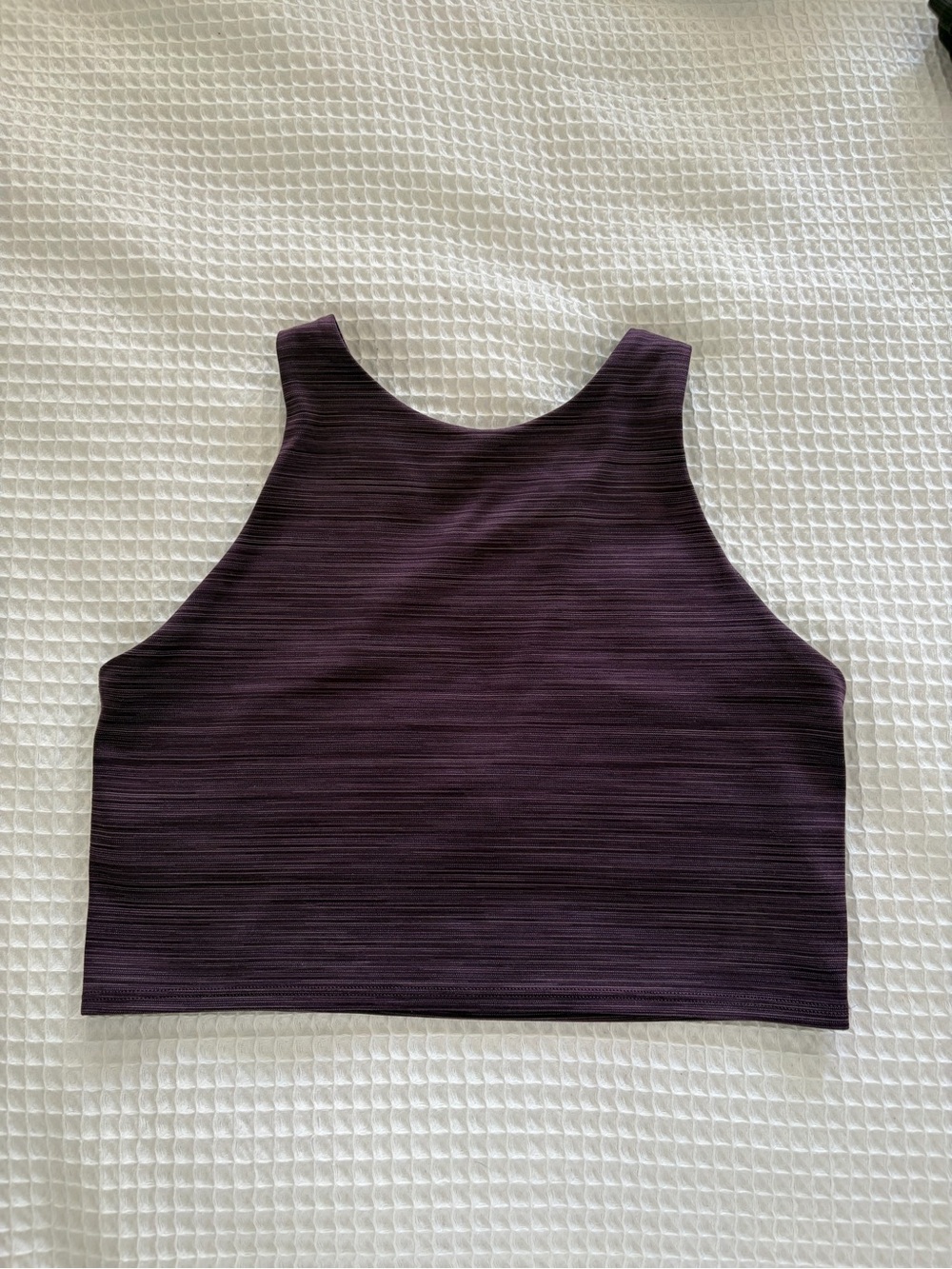 Athleta Conscious Crop A-C - Plum Stripe